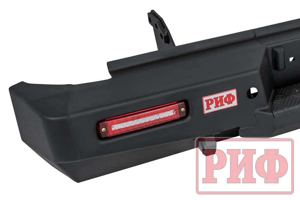 Бампер силовой задний Great Wall Poer с квадратом под фаркоп и фонарями РИФ