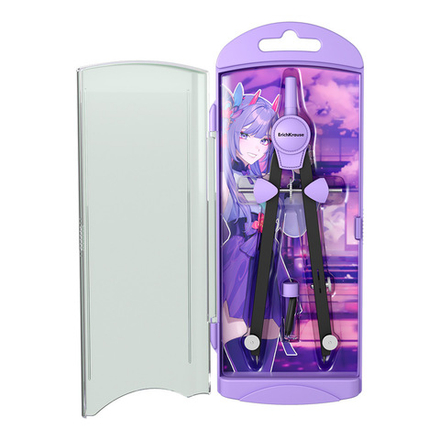 Готовальня EK "Manga" 2 предмета, фиолетовая