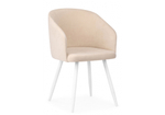 Стул на металлокаркасе WoodVille Монер бежевый (glory 03) / белый