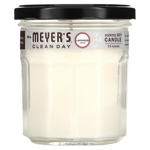 Mrs. Meyers Clean Day, Ароматизированная соевая свеча, с запахом лаванды, 7,2 унции