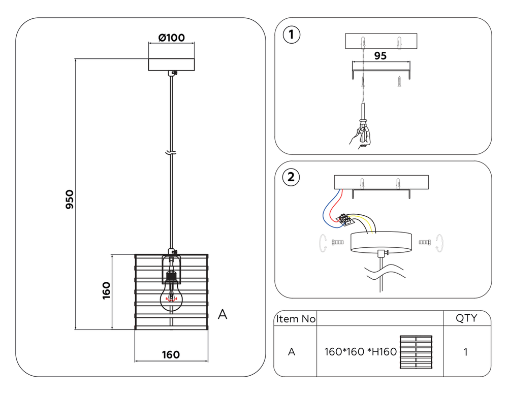 Ambrella Подвесной светильник в стиле лофт Loft TR8410