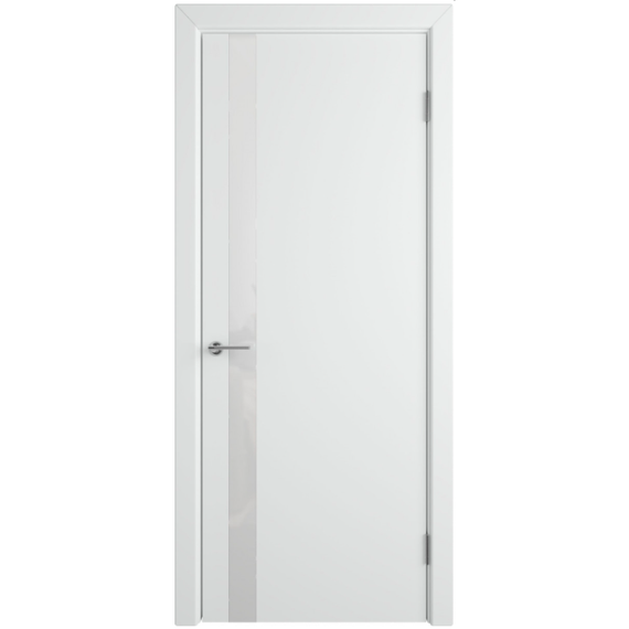 Межкомнатная дверь эмаль VFD Niuta Ett Polar белая остеклённая
