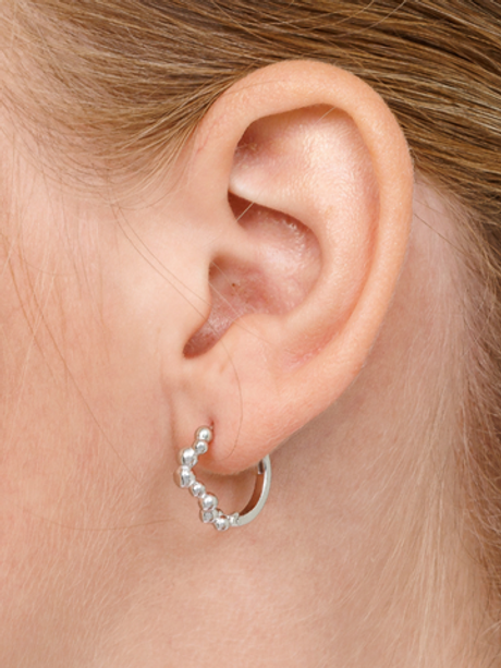 Серьги-конго из серебра без вставок