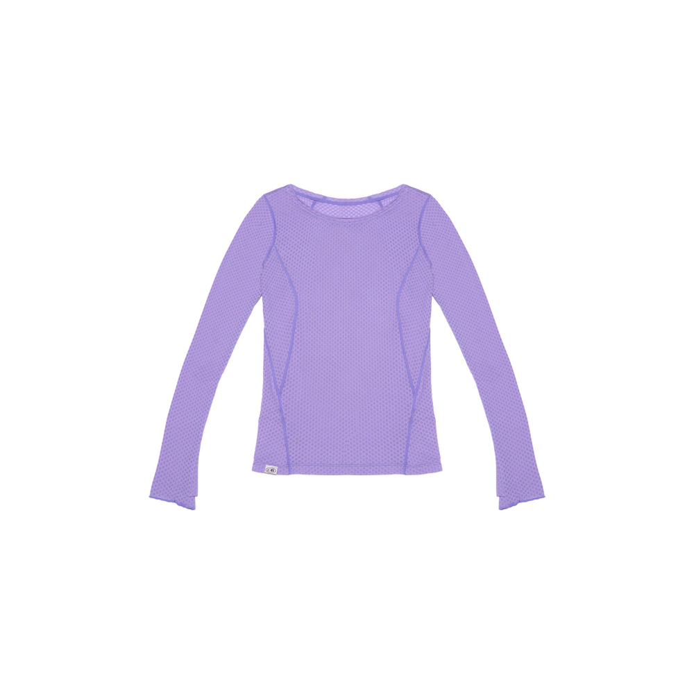 Лонгслив Nothomme Blue Wool Jacquard Mesh T-shirt "Light Purple" Women's