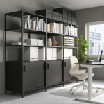 Шкаф с раздвижными дверями - IKEA TROTTEN/ТРОТТЕН ИКЕА, 180х80 см, черный
