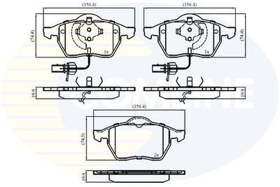 COMLINE - CBP11025-CML - Brake Pad Set, disc brake