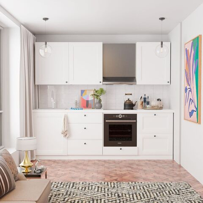 Кухонный гарнитур Авери, 240 см, белый