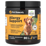 Pet Honesty, Allergy Support, для собак, арахисовая паста, 90 жевательных таблеток, 270 г (9,5 унции)