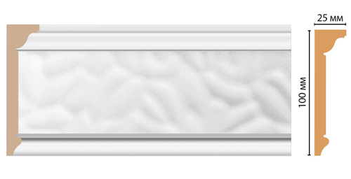 Плинтус потолочный DECOMASTER D215-114 (100*25*2400мм)