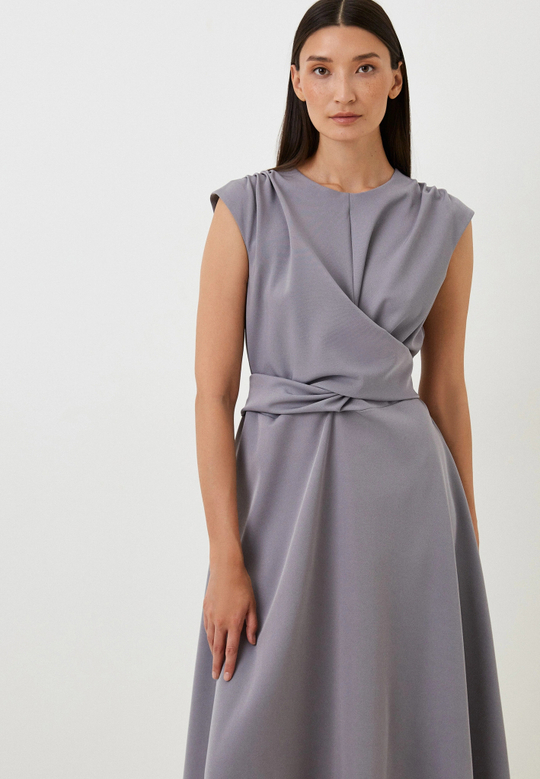 Платье с двойным запахом Butterfly, цвет серый