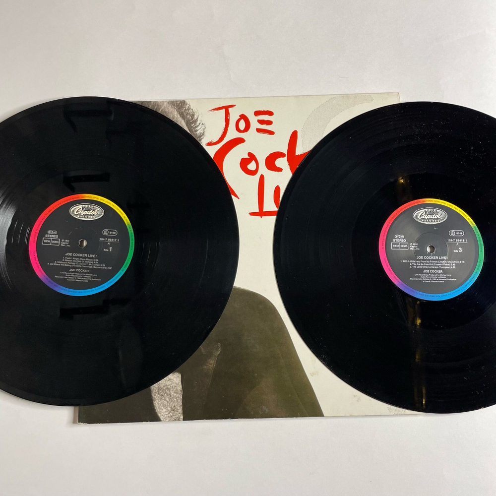 Винтажная виниловая пластинка LP Joe Cocker Live (Germany 1990)
