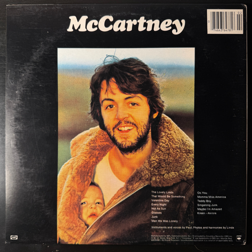 McCartney – McCartney (США 1980г.) Т