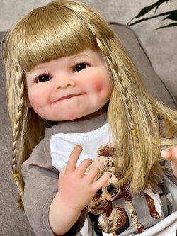 Кукла Реборн виниловая 55см в пакете (FA-134)