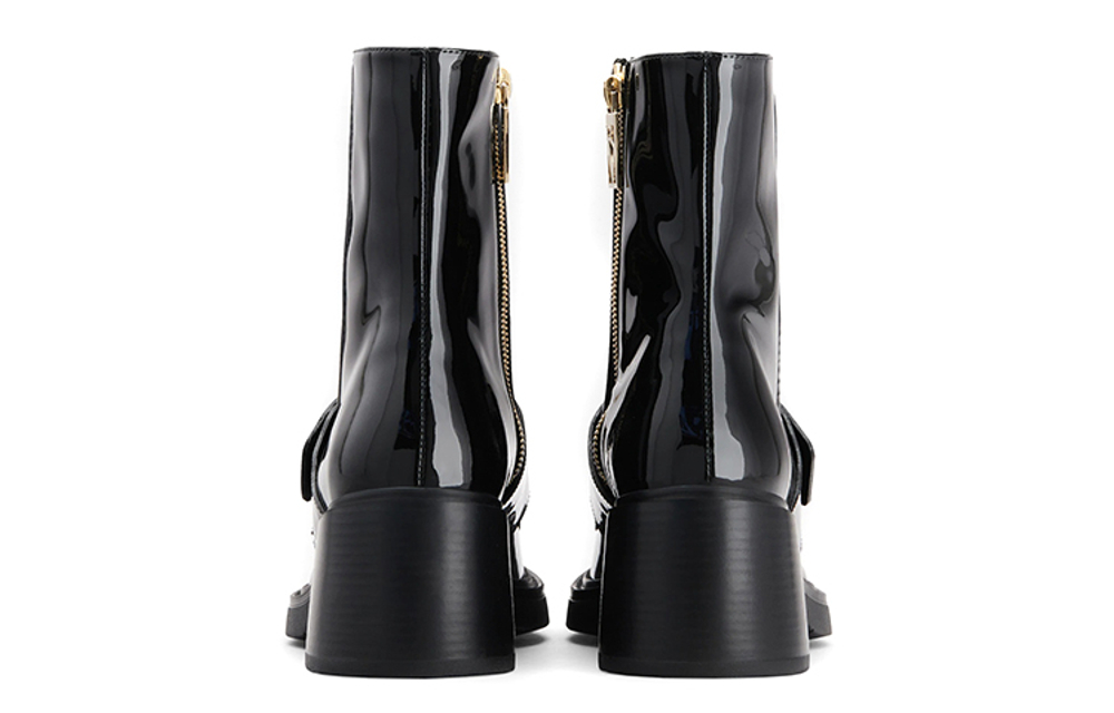 Roger Vivier Metal Buckle Ankle Boots 6cm Women"s Black