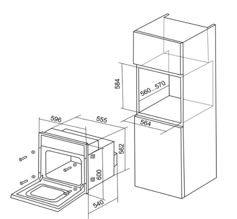 Электрический духовой шкаф Electronicsdeluxe 6009.02-016 (stopsol,ручки пуш-ап)