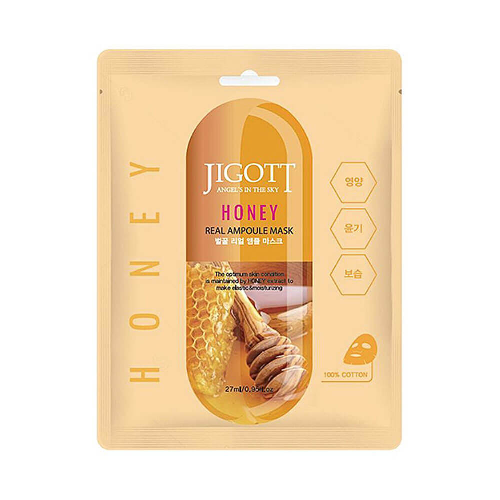 Тканевая маска с экстрактом меда JIGOTT Honey Real Ampoule Mask