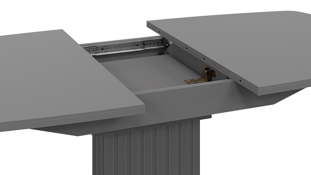 Стол кухонный обеденный раздвижной Белый глянец/Стекло глянцевое белое 130(162)х80х75 см