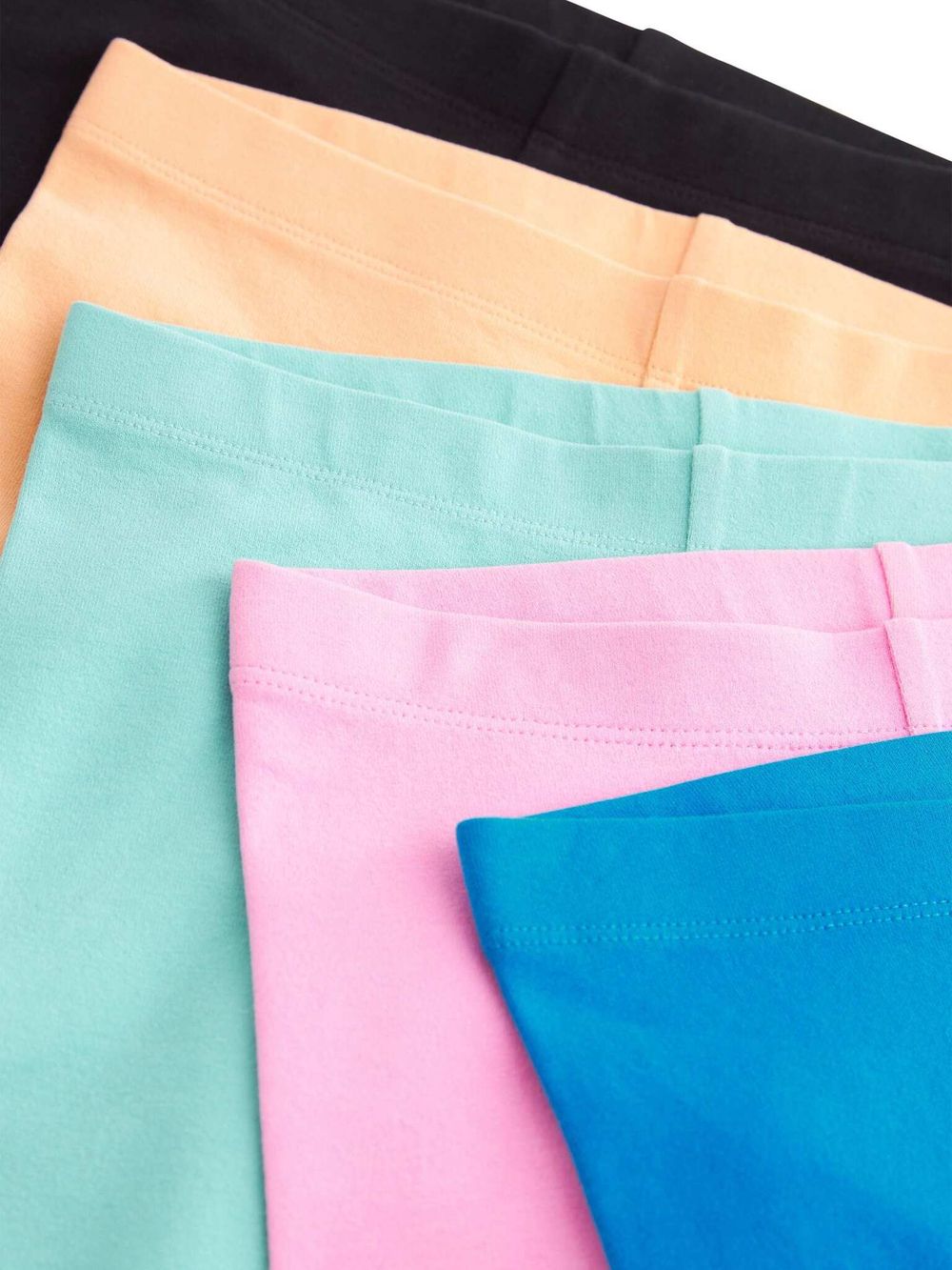 Шорты-велосипедки для девочки Next C53-124, 5 шт., Черный, Оранжевый, Розовый