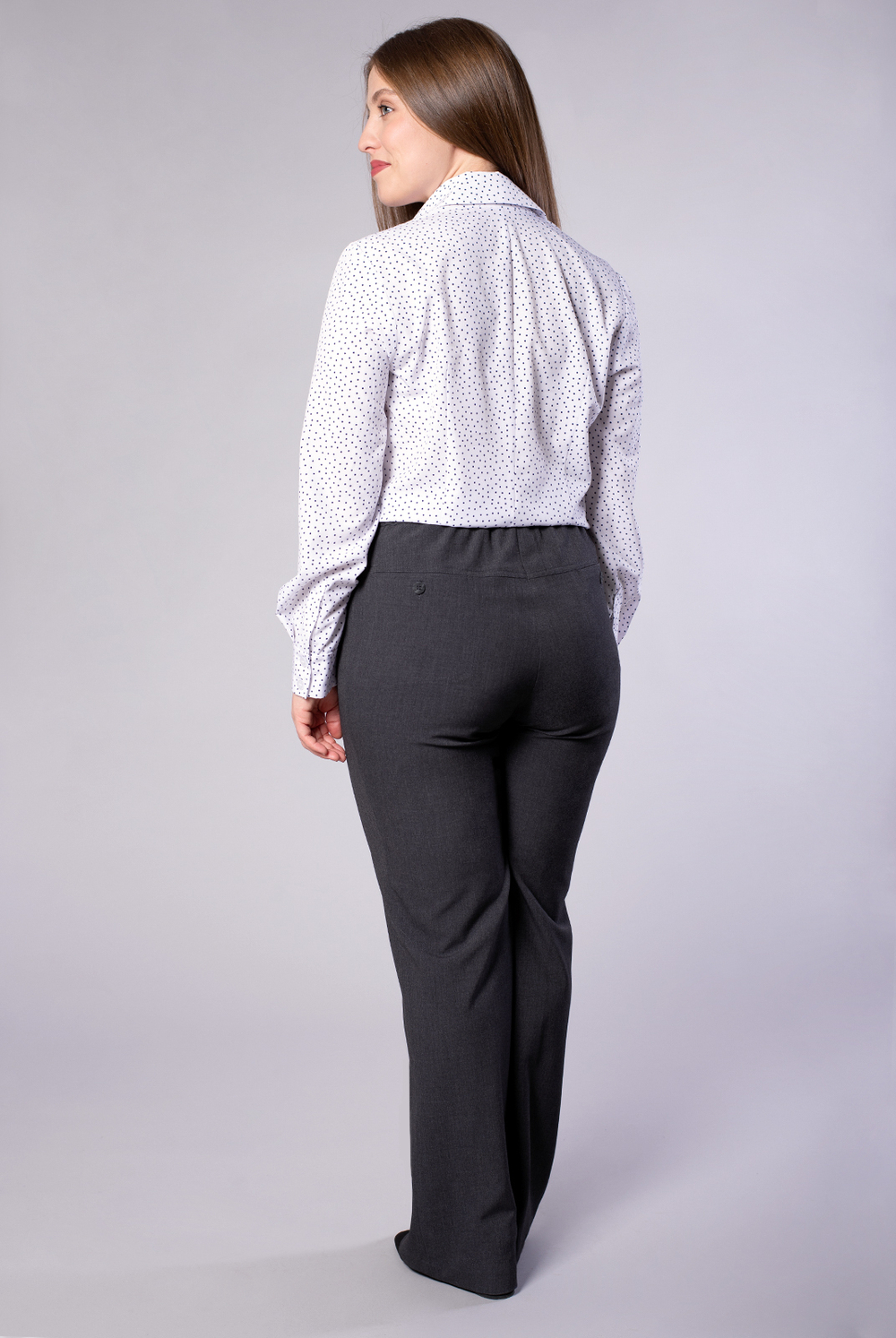 Блузка женская 2553АП, Синий горох #176СГа092553АП