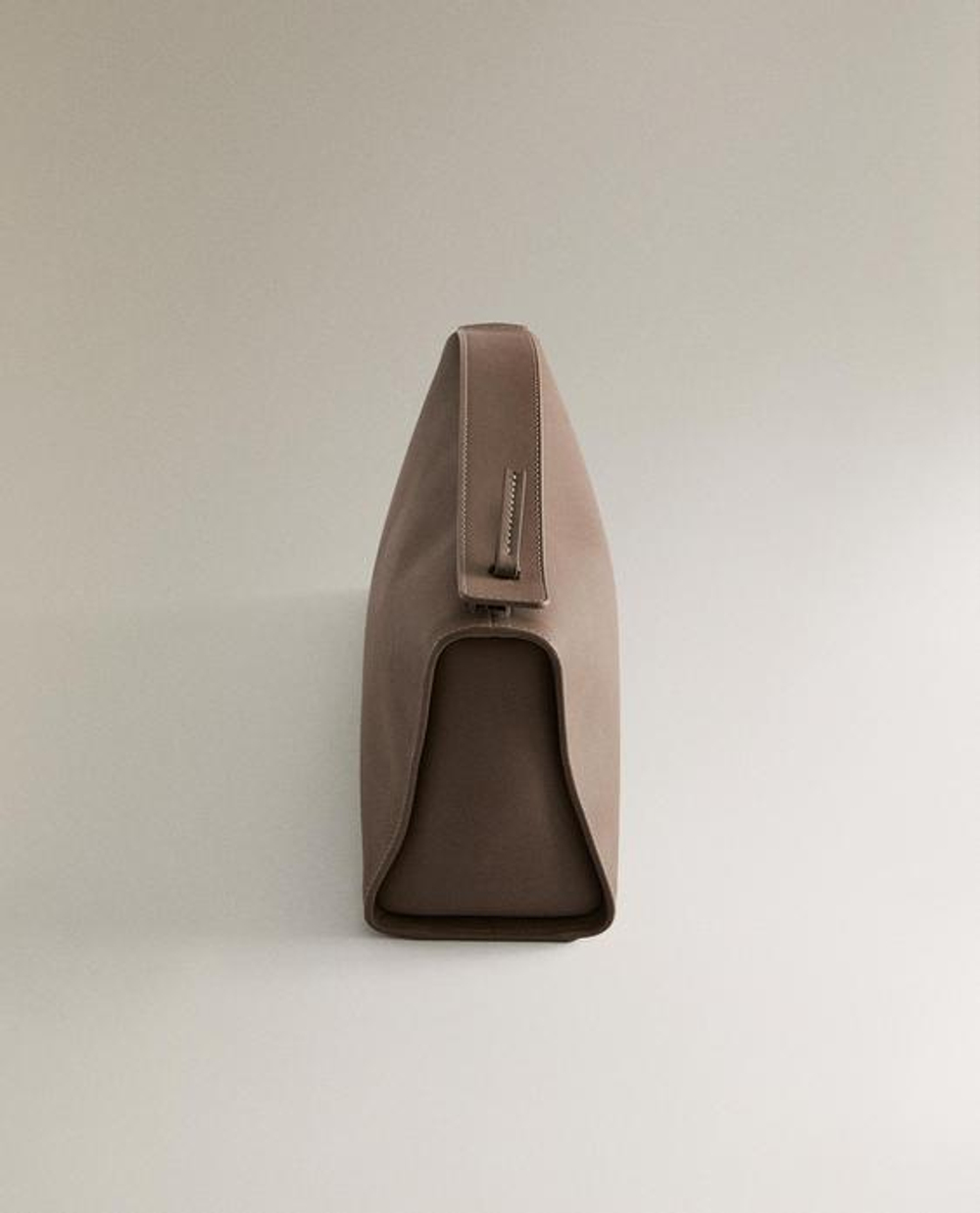 ZARA HOME МИНИ-КОЖАНАЯ СУМКА, СЕРО-КОРИЧНЕВЫЙ