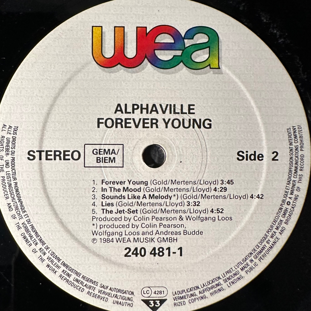 Alphaville - Forever Young (Германия 1984г.)