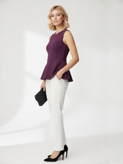 Вечерний топ-блузка с баской