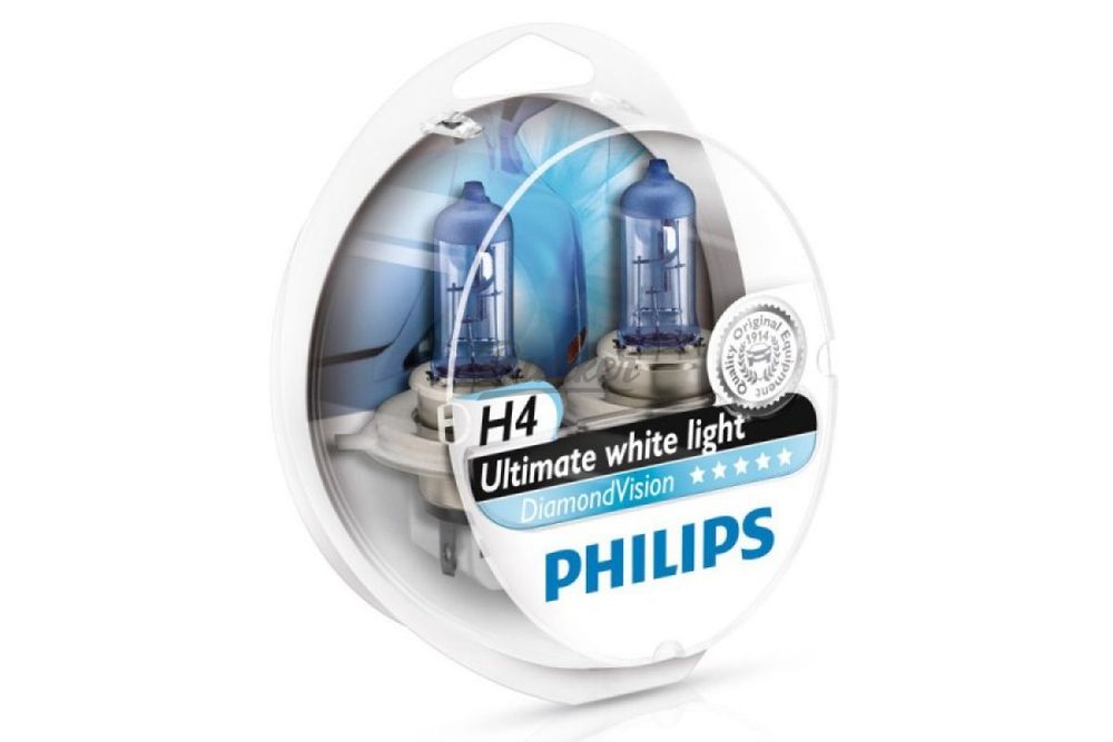 Галогенные автолампы Philips Diamond Vision Ultimate white light H4, (компл.)