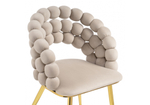 Стул на металлокаркасе Woodville Ball beige, gold