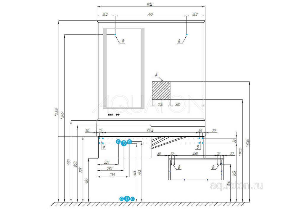 Зеркало AQUATON Сакура 120 1A220002SKW80