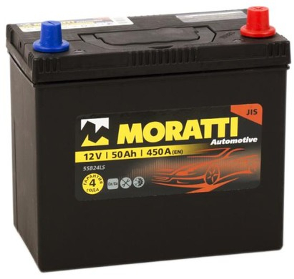 Аккумулятор 6СТ-50 VL,(1) п.п., R+,,Moratti  (JIS)