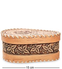 Народные промыслы BST-615 Шкатулка «Матрешка» (береста