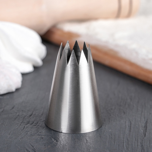 Насадка кондитерская «Закрытая звезда», d=3 см, выход 0,3 см, нержавеющая сталь