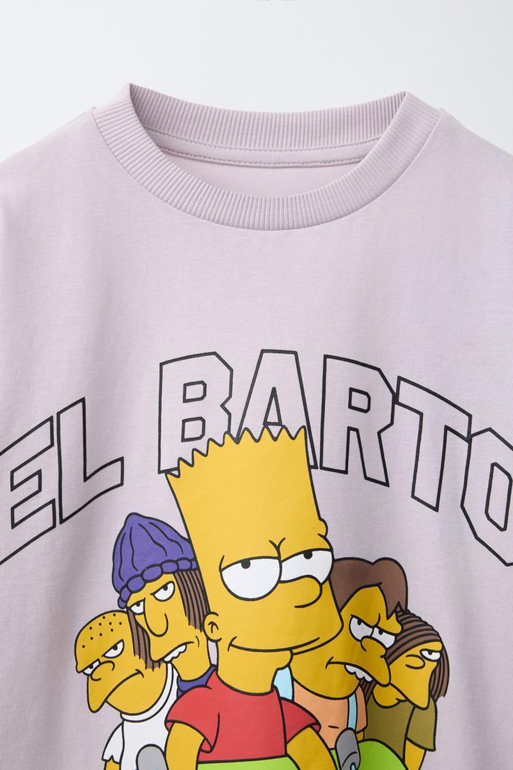 ZARA ФУТБОЛКА С ПРИНТОМ THE SIMPSONS ™ MATT GROENING, ЦВЕТ МАЛЬВЫ