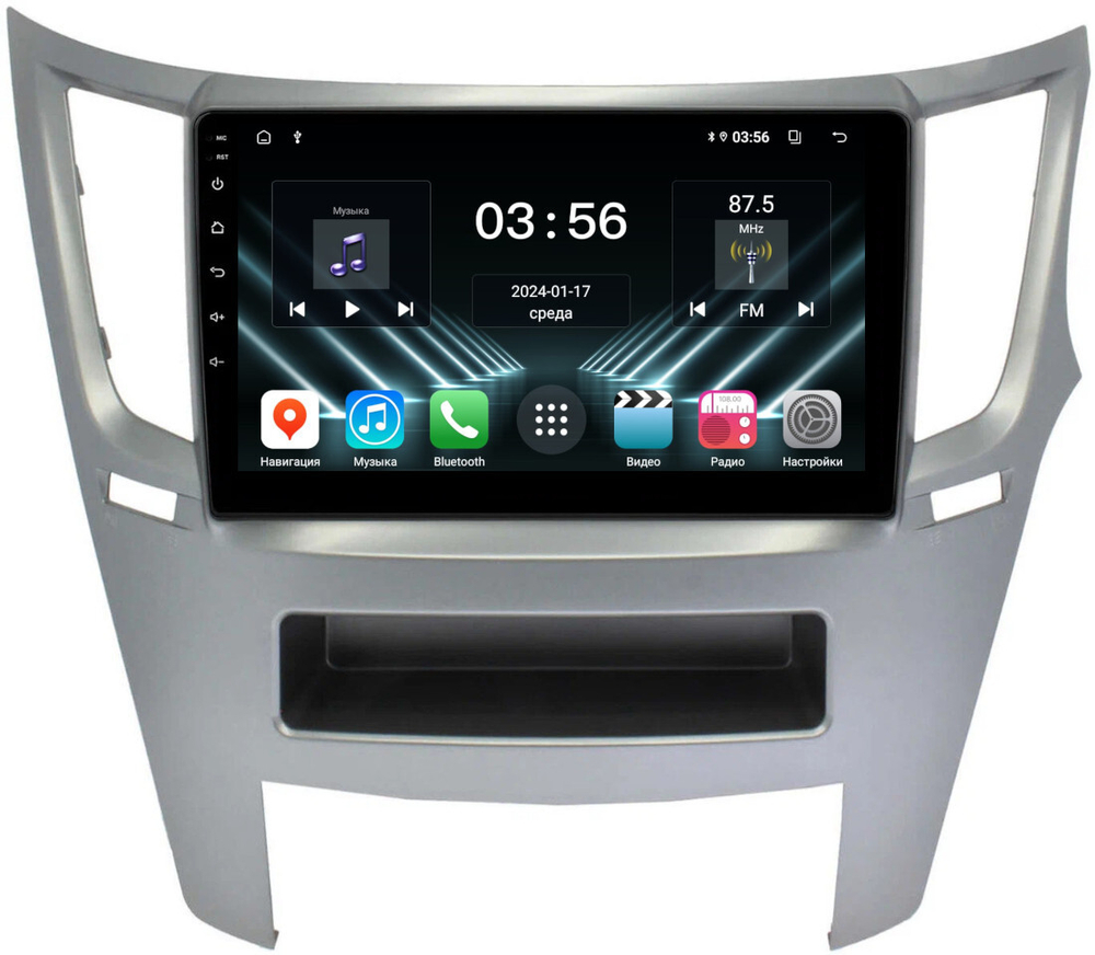 Магнитола для Subaru Legacy 5, Outback 4 2009-2014 (правый руль) - FarCar DX9-7184RS монитор 9.5" IPS на Android 13, 4+64Гб, CarPlay