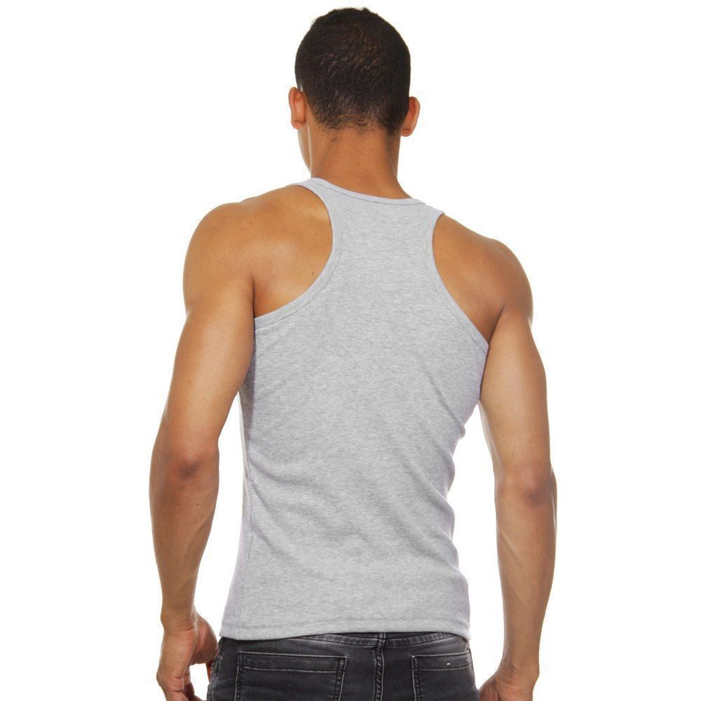 Серая мужская майка из хлопкового полотна (Размер: M) (Цвет: серый)