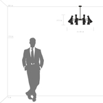 816086 Люстра DUMO 8х40W E14 БЕЛЫЙ МАТОВЫЙ/ЗОЛОТО