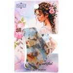 Заколка - краб для волос «AKS-EMPIRE», треугольник, цвет микс 6 цветов, 4,5*3см