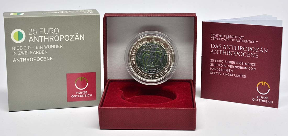 АВСТРИЯ, 2018, 25 ЕВРО [БИМЕТАЛЛ: СЕРЕБРО + НИОБИЙ]