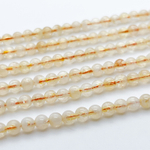 "Цитрин" (кварц), диаметр около 4,5 мм, цена за 42-43 шт (1/2 нити)