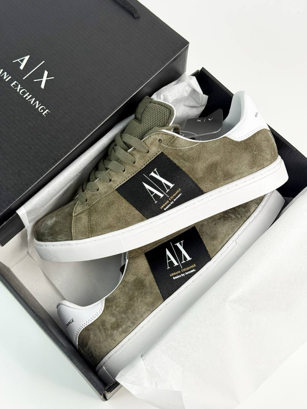 Кеды Armani Exchange #B58 (хаки)