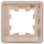 BRITE Рамка 1-местная РУ-1-2-Бр стекло дымчатый RE IEK