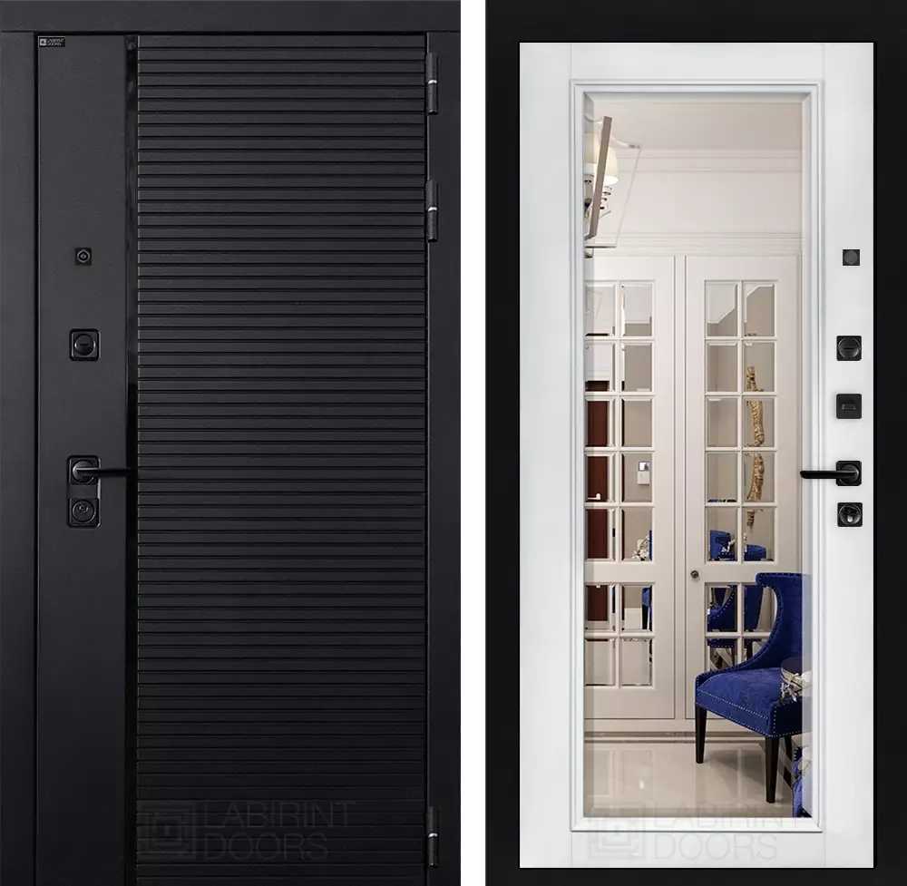 Пиано зеркало фацет белый софт