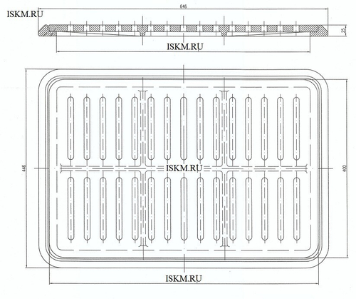 Рама для дренажного колодца 600х400