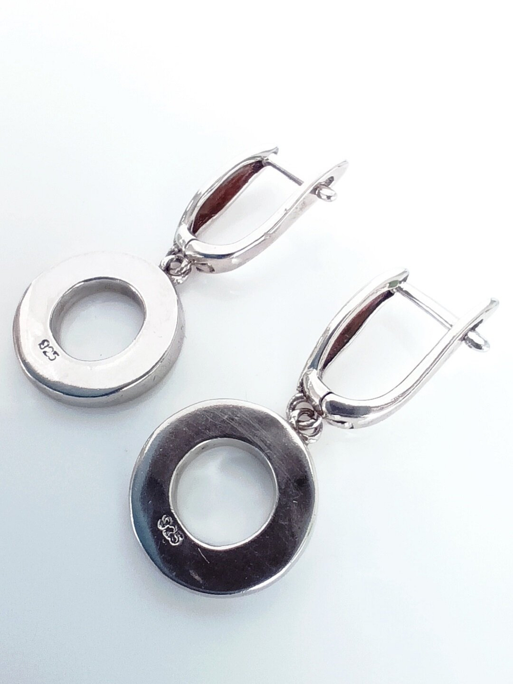 Серьги Эстерелла, серебро 925 проба, родирование, опал синтетический/Ф