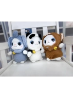 Мягкая игрушка Котенок в костюме случайный цвет 18 см