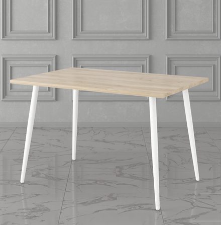 Стол Дебют Браун, Белый/Дуб мадуро