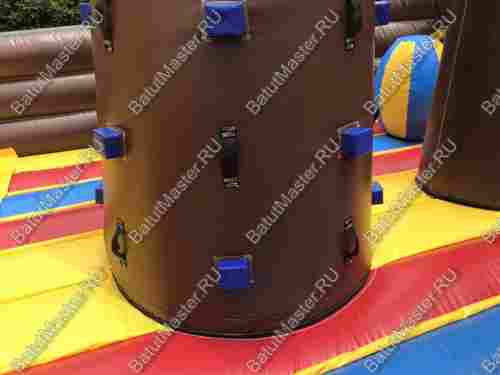 Большой надувной батут-горка "Фрегат" 11*5*5 м