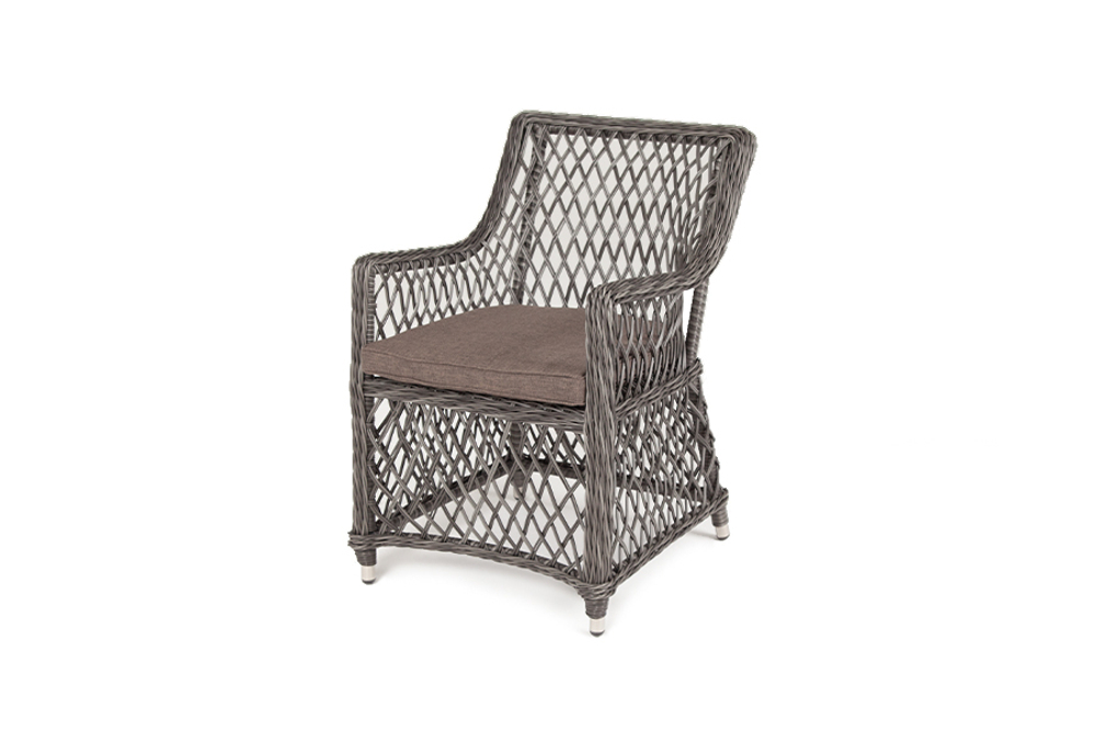 "Латте" плетеное кресло из искусственного ротанга, цвет графит