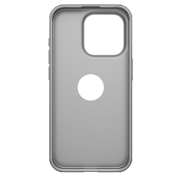 Чехол серого цвета (Titanium Gray) с вырезом под лого от Nillkin для iPhone 15 Pro Max, серия Super Frosted Shield Pro