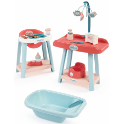 Ecoiffier Nursery - NURSERY NICLE 3 в 1 + 14 аксессуаров Для куклы 32 см 1838